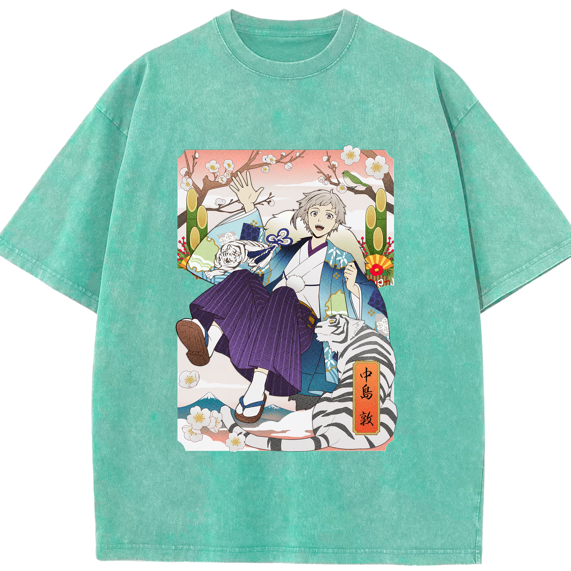 （画像用） 文豪ストレイドッグス Bungo Stray Dogs 綿100% ヴィンテージ風 半袖Tシャツ（フロントプリント）